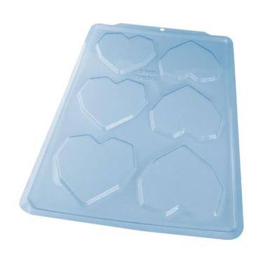Imagem de Forma Simples Tradicional Tablete Coração Lapidado 200g - Cód 3693 - 1
