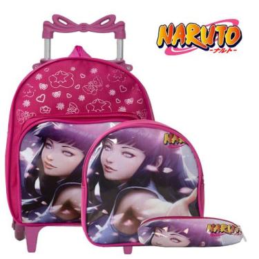 Imagem de Kit Mochila Feminina Pequena Hinata Passeio Rodinha Escola - Toys 2U