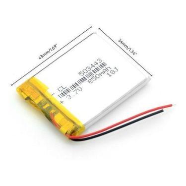 Imagem de 1 Peça 503443 3,7v 850mah 2 Fios 5mm X 34mm X 43mm - - KMIG