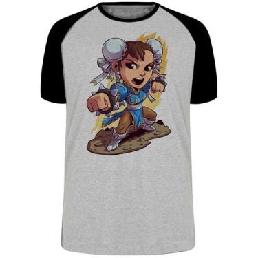 Imagem de Camiseta Chun Li Street Figther Blusa Plus Size extra grande adulto ou