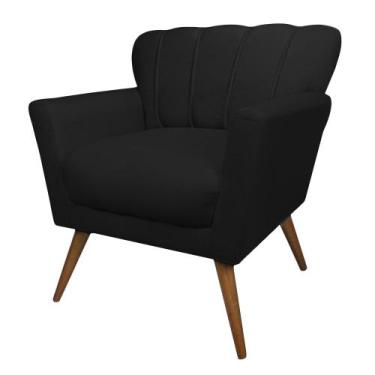 Imagem de Poltrona Decorativa Estofada Sala de Estar Escritório Quarto Leitura P