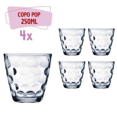 Imagem de Conjunto 4 Copo de Vidro Transparente Bangkok 250ML Redondo - WELLMIX,
