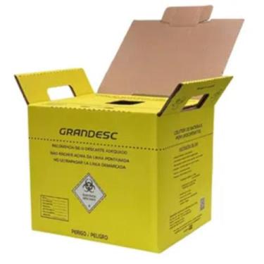 Imagem de Coletor Perfuro cortante Grandesc 3, 7 e 13 Litros, 3, Amarelo