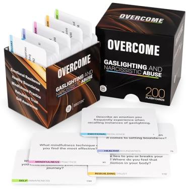 Imagem de Briston Overcome Mental Health 200 Cards for Gaslighting & Narcissistic Abuse Therapy & Recovery, Counseling Conversations, Emotional Health, Relapse & Suicide Prevention and Mental Health Awareness