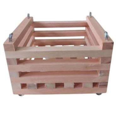 Imagem de Cachepô Madeira Quadrado P/ Orquídeas E Plantas Tam G 25x25 - Orquiflo