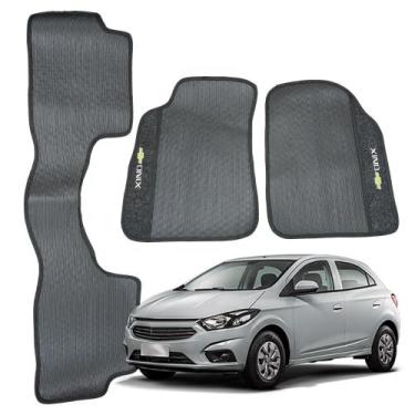 Imagem de Tapete para Onix 2012 a 2019 Preto com Detalhe Grafite 3 Peças Jogo Ta