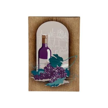 Imagem de Caixa Mini Chandon Tampa de Sapato 1 Div Garrafa e Uvas 22x16x8 Kit 3u