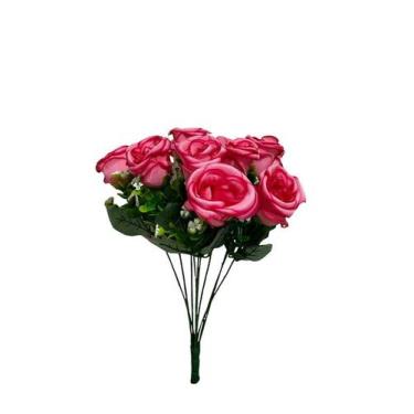 Imagem de Buquê de Rosas Flor com Folhagem C/ 10 Rosas - Decorkasa, Rose