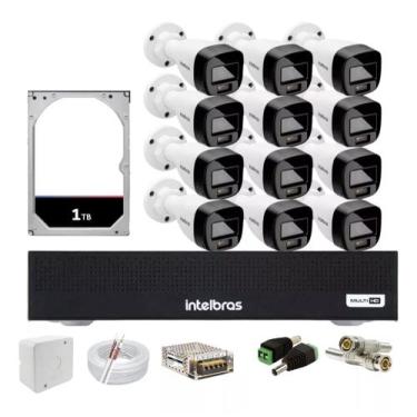 Imagem de Kit Intelbras 12 Full Color Vhd 1120b, Dvr Mhdx 1016, 1tb