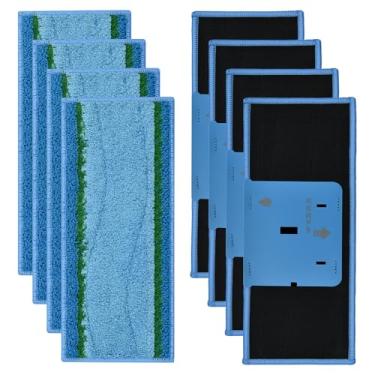 Imagem de Pacote com 8 almofadas de esfregão para esfregão iRobot Braava Jet M6 (6110) (6012) (6112) (6113) Ultimate Robot Mop, almofadas de esfregão úmidas M6 atualizadas, almofadas de limpeza profunda de