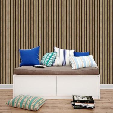 Imagem de Papel De Parede Efeito Ripa Amendola Natural Adesivo Lavavel - LRP