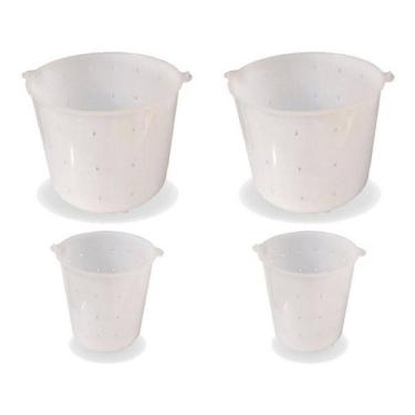 Imagem de Kit 2 Formas Para Queijo Frescal 1Kg + 2 De 500G Injesul