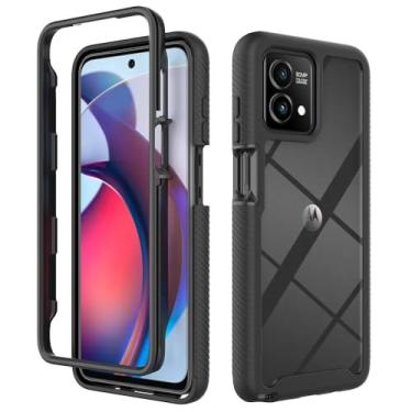 Imagem de Niopiee Capa híbrida para Moto G Stylus 2023 5G com proteção contra quedas, transparente, resistente, resistente, antiderrapante, antiarranhões, capa protetora para celular para Moto G Stylus 2023 5G