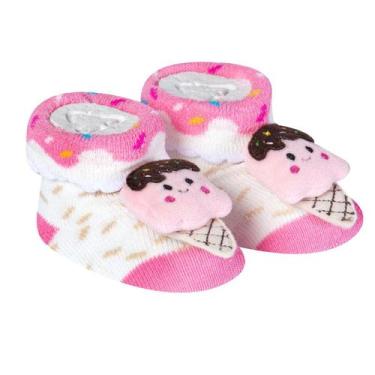 Imagem de Meia Bebê Pantufa Macia  Divertidas Recém-Nascido Menina - GPM  Shoes 