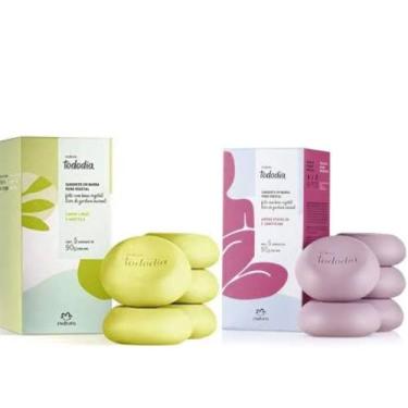 Imagem de Kit 2 Caixas de Sabonete Natura Todo dia 10 Unidades, Capim Limão e Ho