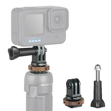 Imagem de MINIFOCUS Adaptador de montagem Hot Shoe para GoPro, adaptador de montagem de sapata fria com parafuso de alumínio CNC para GoPro Hero 13/12/11/10/9/8/7/6/5/4, DJI Osmo Action, Campark e outras