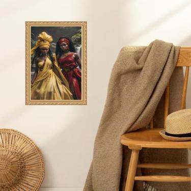 Imagem de Quadro Moldura Dourada Oxum e Iansã 45x34cm - Quadros On-line, com ace