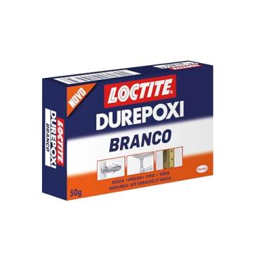 Imagem de Loctite Massa Adesiva Durepoxi Branco, Massa Epóxi para reconstrução, modelagem, fixação e vedação, Resina Epóxi para uso doméstico, profissional e de artesanato, Cola Moldável, 1x50g