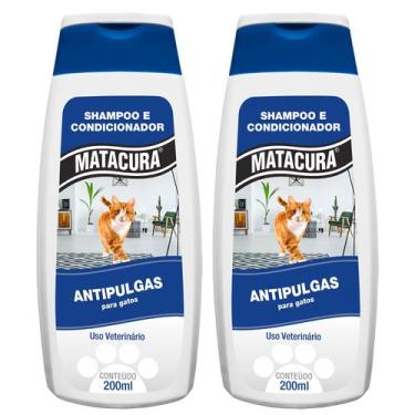 Imagem de Shampoo Condicionador Matacura Antipulgas Gatos 200ml 2un