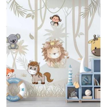 Imagem de Papel de Parede Infantil Safari AL 16 - AloPapers, 3,50m de largura, 2