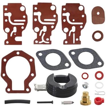 Imagem de JLM MARINE Kit de reconstrução de carburador 439073 para motor de popa Johnson Evinrude 6 8 9,9 15 20 HP 436359 431897 18-7219