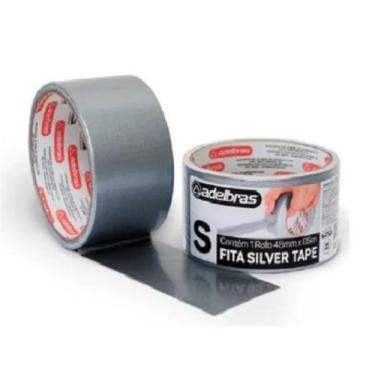 Imagem de Fita Multi Uso Tipo Silver Tape Prata Adelbras 48mm X 05m