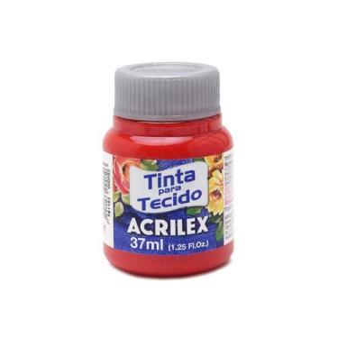 Imagem de Tinta Para Tecido Acrilex Fosca 37ml Escolha a Cor, 984 - VERMELHO NAT