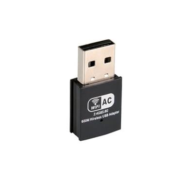 Imagem de JAPOO Adaptador WiFi USB sem fio RTL8811AU para PC e laptop, antena 5dBi de banda dupla de alto ganho de 600 Mbps, adaptador WiFi 5,8G/2,4G, suporta Win7/8/11/10/Linux (sem antena)