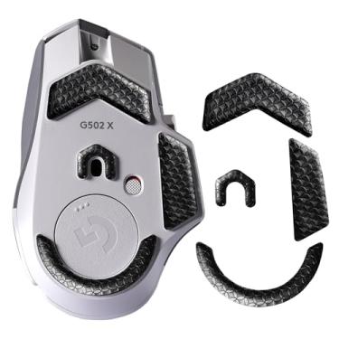 Imagem de yiodelu Patins de mouse duráveis para substituição de pés de mouse Logitech G502X (PTFE, preto) bordas arredondadas ultra suave para G502X