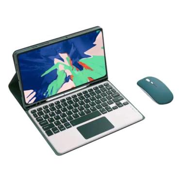 Imagem de Capa Para Samsung Tab S8 Ultra 14.6 Polegadas Com Teclado Removível+Mouse (verde escuro, teclado de toque)