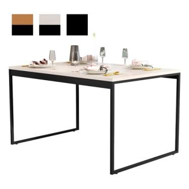 Imagem de Mesa Industrial Retangular 120x80 Pé Metal Cozinha Jantar - QRV Shop, 