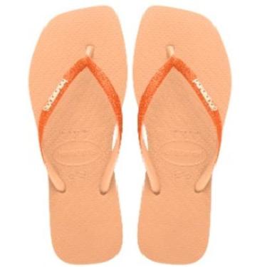 Imagem de Chinelo Havaianas Slim Square Sparkle Glitter Tira e Lateral Sandália 