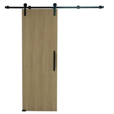Imagem de Porta Celeiro de Correr Verniz Kit Preto - Vanin Portas e Janelas, 210
