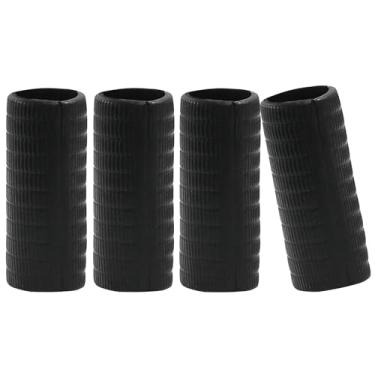 Imagem de Piutouyar 4 peças de borracha para arco de violoncelo, arco preto para violoncelo acessórios de aderência geral