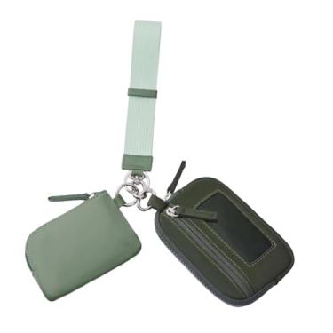 Imagem de Colaxi Carteira de punho de chaveiro Mull Men masculino Bolsa elegante Corrente prática Corrente pequena carteira com bolsa de chaveiro para férias Pesca de, Verde