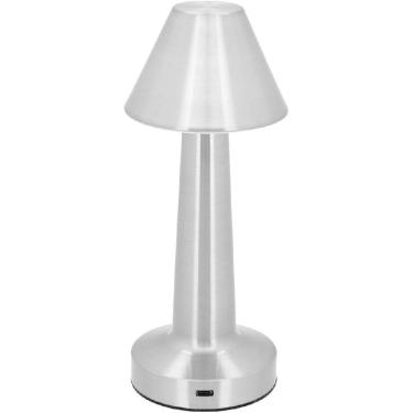 Imagem de LUMINÁRIA DE LED MESA DECORATIVA USB METAL 21x9x9cm PRATA