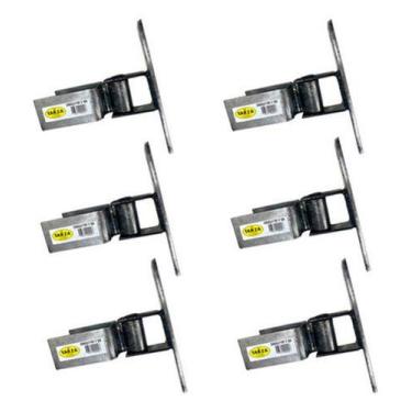 Imagem de Dobradiça P/ Porteira Boca De Lobo - H 70mm 8 Unidades Tarza