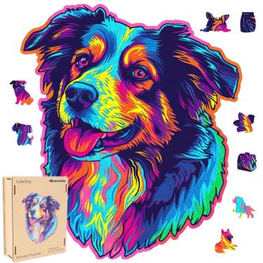 Imagem de Puzzle de madeira Reounty Australian Shepherd Dogs 500 unidades