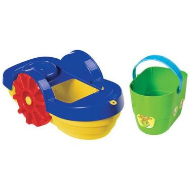 Imagem de Brinquedo Infantil 1 Ano Barco de Praia  - Mercotoys, Vermelho