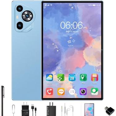 Imagem de 10,1 polegadas, Android 13, 16 GB de RAM + 512 GB de ROM, câmaras de 24 e 32 megapixéis, GPS, Bluetooth, cartão Dual SIM (Azul)