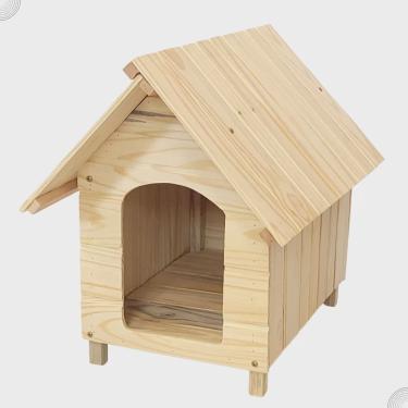 Imagem de Casinha de Cachorro De Madeira Sem Pintura Simples Gigante n6