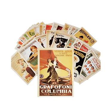 Imagem de Fancyoung Conjunto de 32 peças 1 cartão postal retrô vintage antigo de viagem paisagem cartões comemorativos lembranças presentes para vale a pena colecionar, Posters