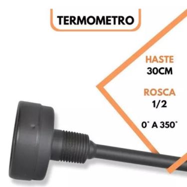 Imagem de Termômetro Analógico 0/350º Display 2 Polegadas Haste 30cm - AZ135