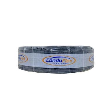 Imagem de Cabo Flexivel 4mm Rolo 100 Metros Fio Elétrico - Conduflex, Preto