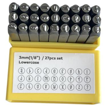 Imagem de Bothyi Ferramenta de carimbo de metal Conjunto de letra de metal Conjunto de jóias profissionais Fazendo números impressos para gravura de couro com gravura, Minúsculas