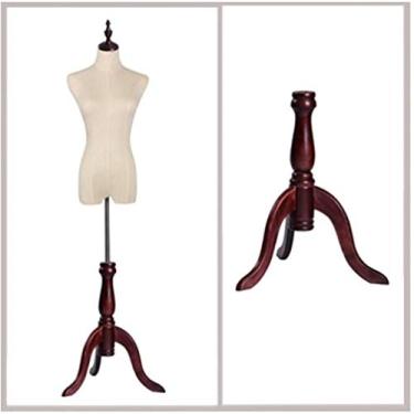 Imagem de CUTPOIY Manequim feminino alfaiates modelo falso altura ajustável manequim corpo para designer de loja de roupas (médio)