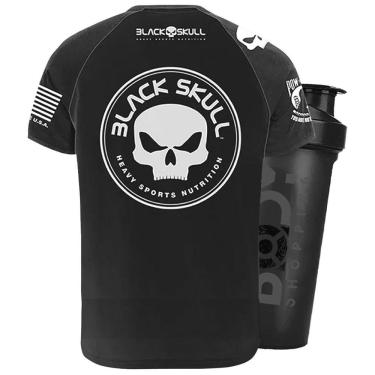 Imagem de Camiseta Dry Fit Padrao Preto G + Shaker - Black Skull