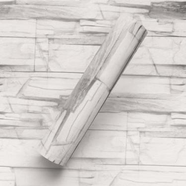 Imagem de Papel De Parede Adesivo Estilo Canjiquinha Cinza Sala E Quarto - Deliq