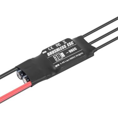 Imagem de RC Brushless ESC 30A programável 3-4S LiPo controlador de velocidade 5V 4A BEC para controle remoto RC drone aviões helicóptero RC carros, barcos, acessórios de drones (30A)