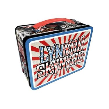 Imagem de AQUARIUS Lynyrd Skynyrd Fun Box - Sturdy Tin Storage Box with Plastic Handle & Embossed Front Cover - Officially Licensed Lynyrd Skynyrd Merchandise & Collectible Gift
